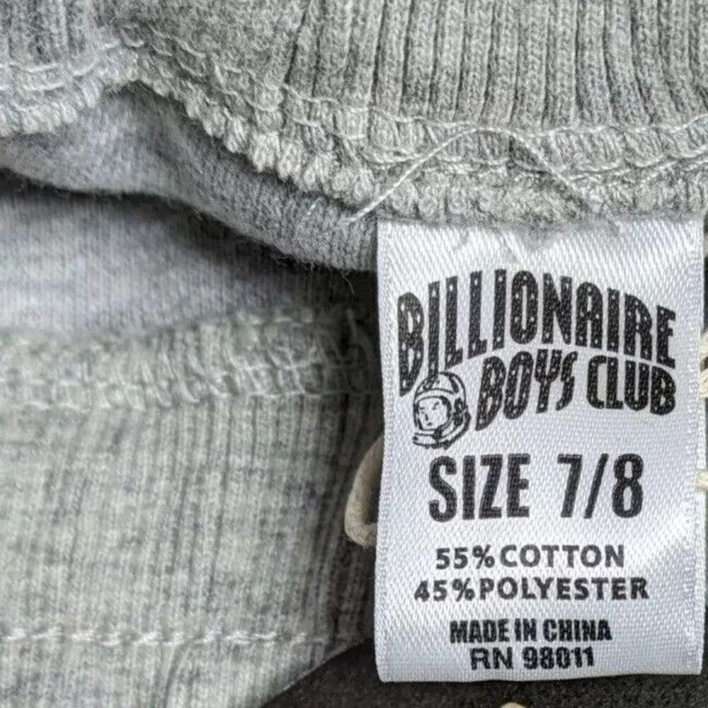 Billionaire Boys Club Fleece Joggers Boys 7/8 Gray Sweatpants NWOT - Picture 3 of 10